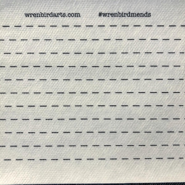 Simple Lined Sashiko Style Mending Patterns