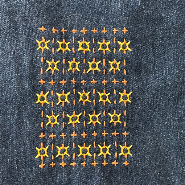 Washable Mending Transfer Patterns Set #7 Gold Visible Mending Templates