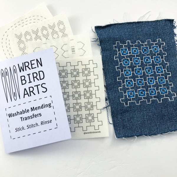 Washable Mending Transfers #5 Lavender Visible Mending Patterns