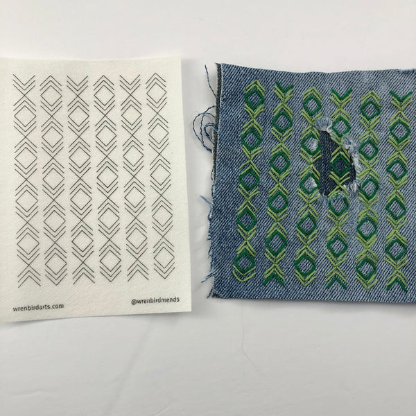 Washable Mending Transfers #5 Lavender Visible Mending Patterns