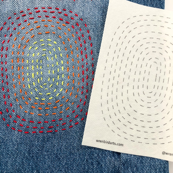 Washable Mending Transfers #5 Lavender Visible Mending Patterns