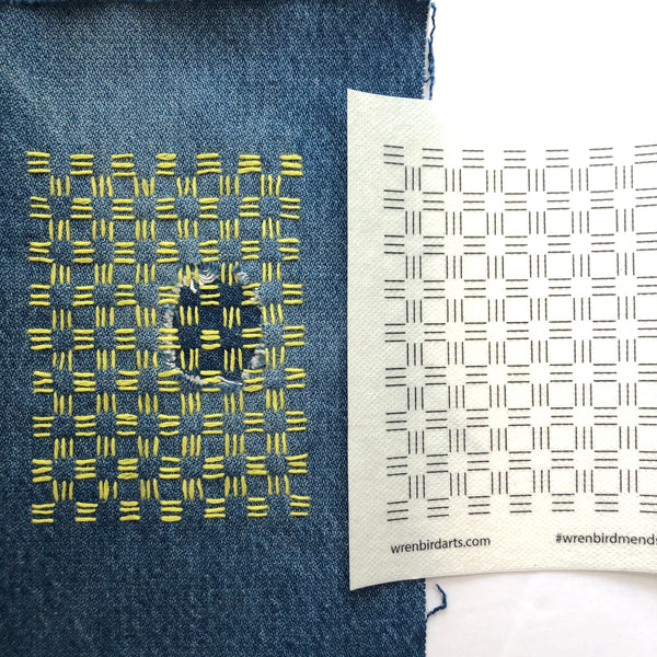 Washable Mending Transfers #4 Green Visible Mending Templates