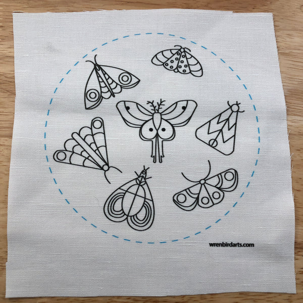 DIY Moth Mending Embroidery Stick-On Wash Off Transfers