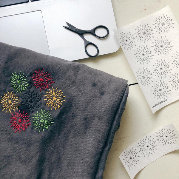 Washable Mending Transfers #3 Yellow Visible Mending Patterns