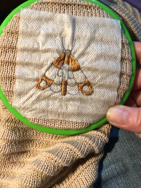 DIY Moth Mending Embroidery Stick-On Wash Off Transfers
