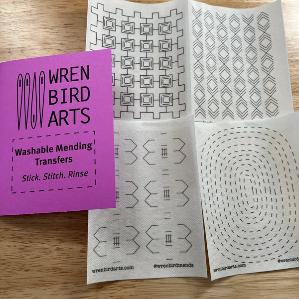 Washable Mending Transfers #5 Lavender Visible Mending Patterns