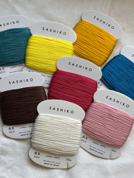 Sashiko Thread 20/6 (Thick) Assorted