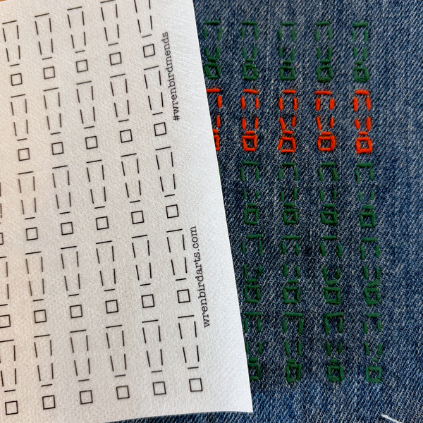 Washable Visible Mending Transfers Emoji Yellow #12 Patterns