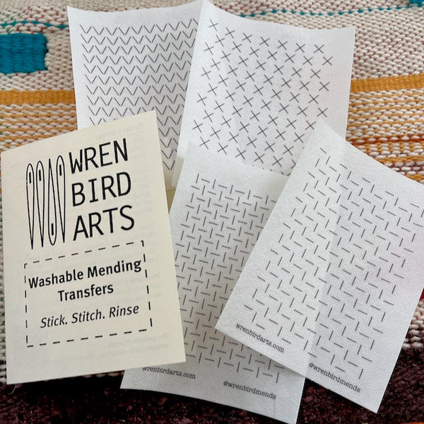 Washable Mending Transfers Set Cream #10 Fiber Arts Patterns